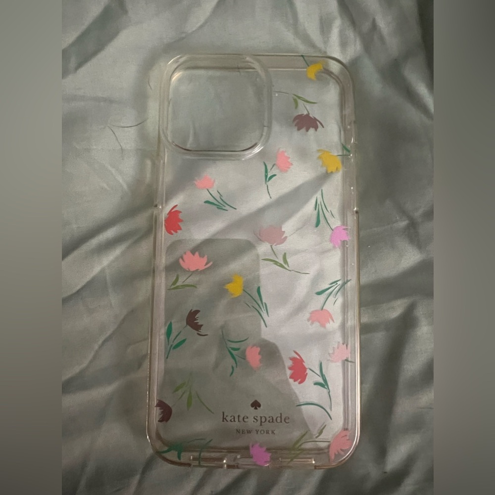 Kate spade iPhone 12/13 pro max clear floral case